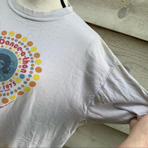 True Vintage 70s Thrashed Disco Dance-A-Thon Short Sleeve Crewneck Graphic Tee - Picture 7 of 16